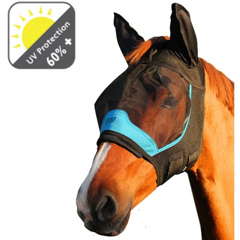 Masque anti-mouche anti-uv cheval avec oreilles - Woof Wear