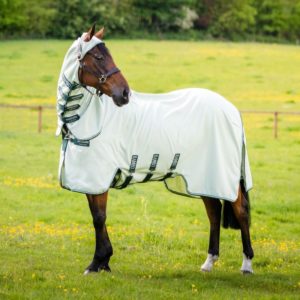 Chemise anti-dermite cheval avec couvre-cou Rambo Sweet itch Hoody - Horseware